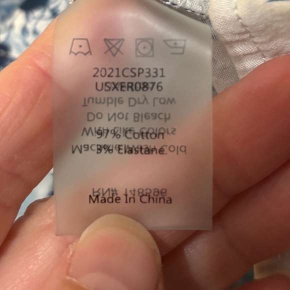 Erdem x Universal Standard Floral Puff Sleeve Ruffle Trim Button Up Blouse S - Picture 7 of 7